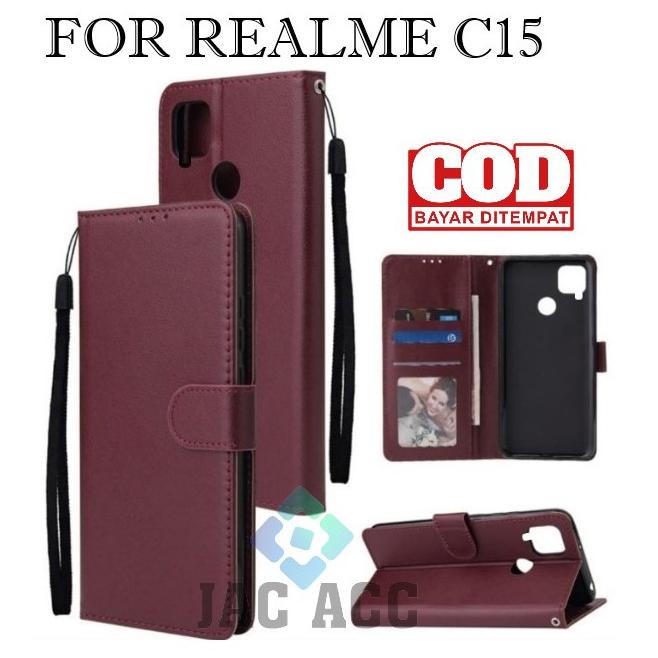 Grosir Dompet Hp Untuk Realme C15 New (2020) Leather Flip Case Realme C15 New (2020)