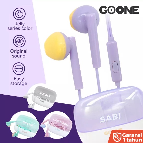 TERMURAH GOONE Earphone Earbuds Kotak TWS Tempat Headset Awet Headset Universal 3.5mm Warna Hitam Pu
