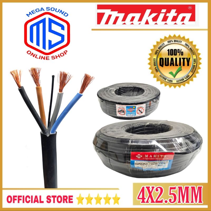 Makita Kabel Audio Speaker 4x2.5mm Tembaga (5M)