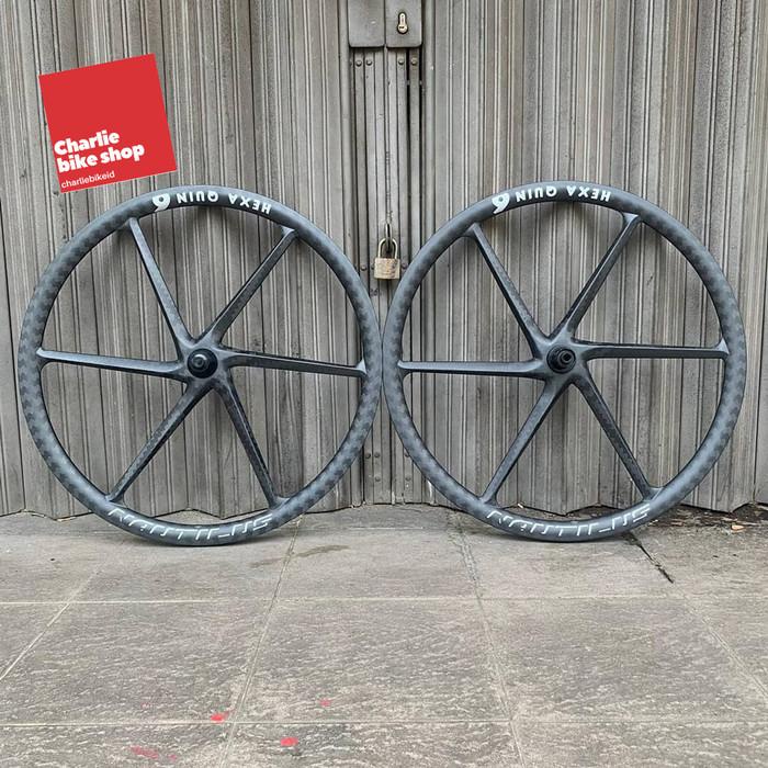 Terlaris Wheelset Carbon Nautilus Hexaquin Discbrake 6-Spoke