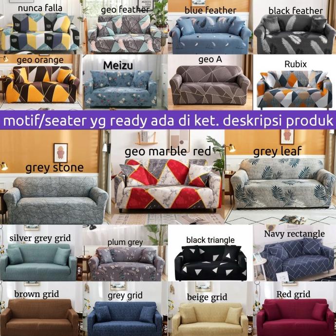 Cover Sofa 3 Seater Import Sarung Sofa Stretch Kain Sofa 3 Seater