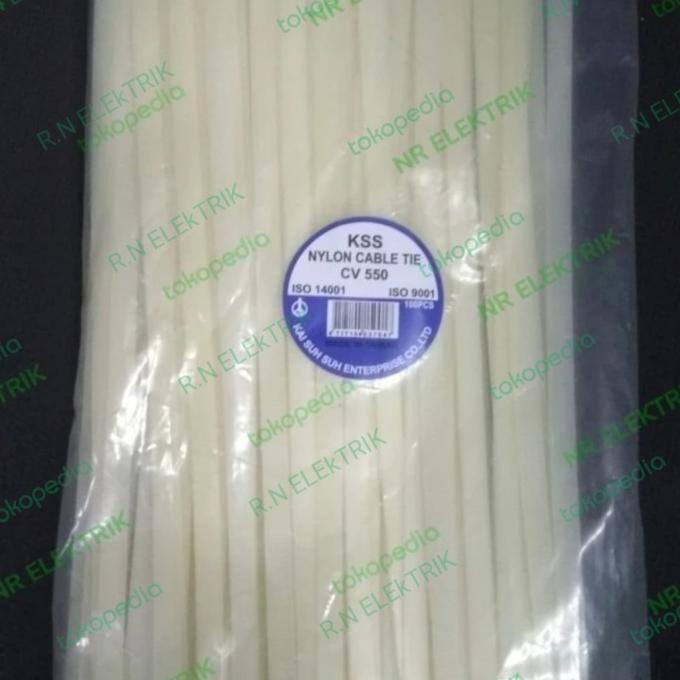 

kabel ties cv 550 x 9 kss warna putih @100 pcs ---NEW READY---