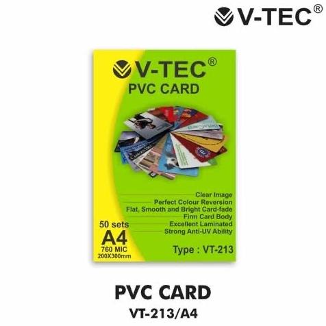 

PVC ID CARD VTEC 50 SET / BAHAN ID CARD 500 KARTU ---NEW READY---