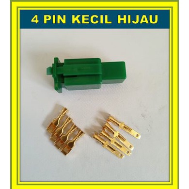 SOKET  4 PIN SKUN KECIL HIJAU / SOCKET KABEL 4 PIN SKUN KECIL / KONEKTOR 4 PIN KECIL