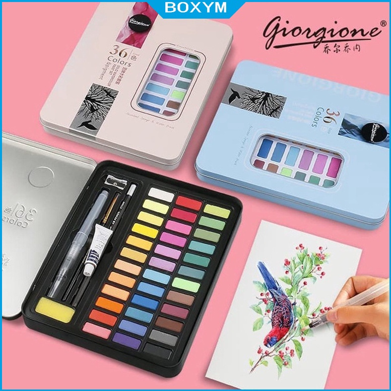 

[7MG] Giorgione Watercolor Set 36/48 Pearlescent Starry Colors Alat Cat Air Set Cat Air Padat 72