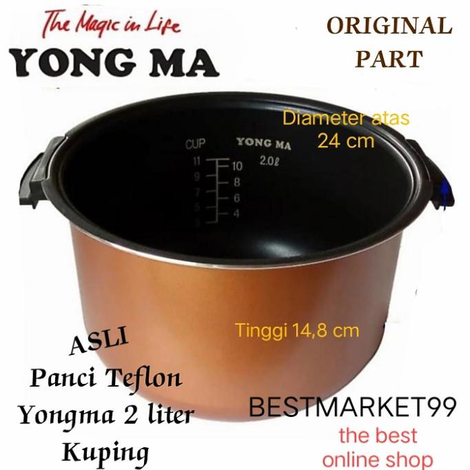 PANCI TEFLON INNER POT MAGIC COM YONG MA 2 LITER WING YONGMA