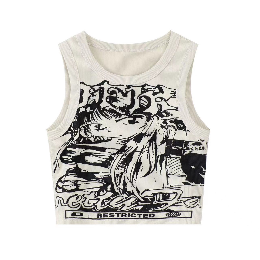 Atasan pendek tanpa lengan musim panas baru