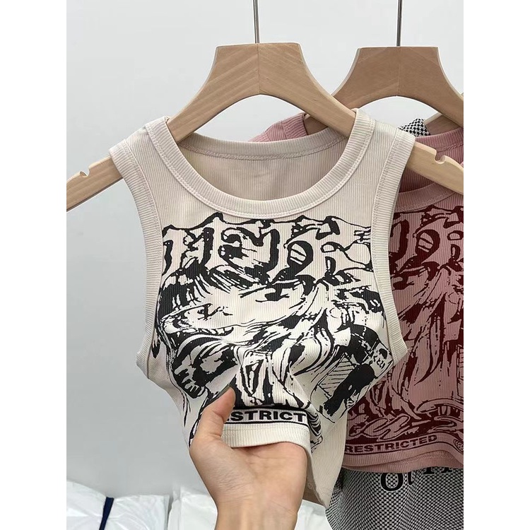 Atasan pendek tanpa lengan musim panas baru