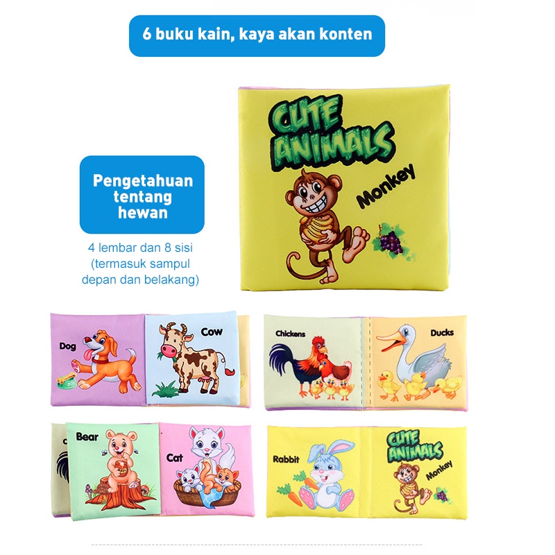 Holiven Buku kain kognitif bahasa Inggris anak-anak , membantu pendidikan awal anak anak