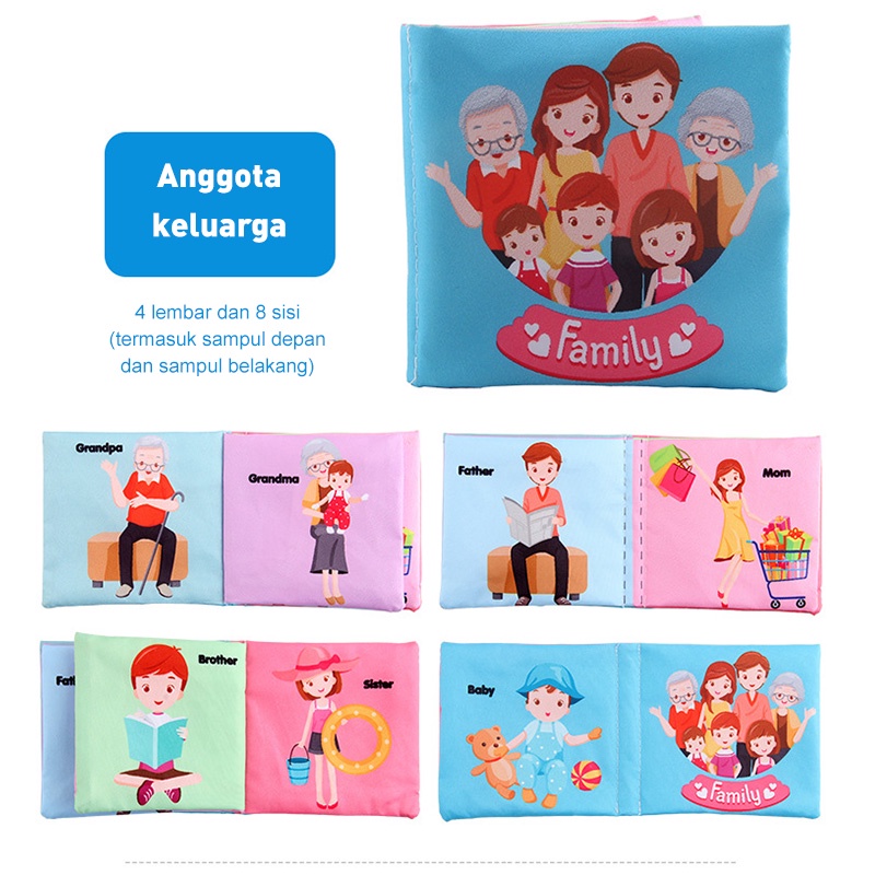 Holiven Buku kain kognitif bahasa Inggris anak-anak , membantu pendidikan awal anak anak