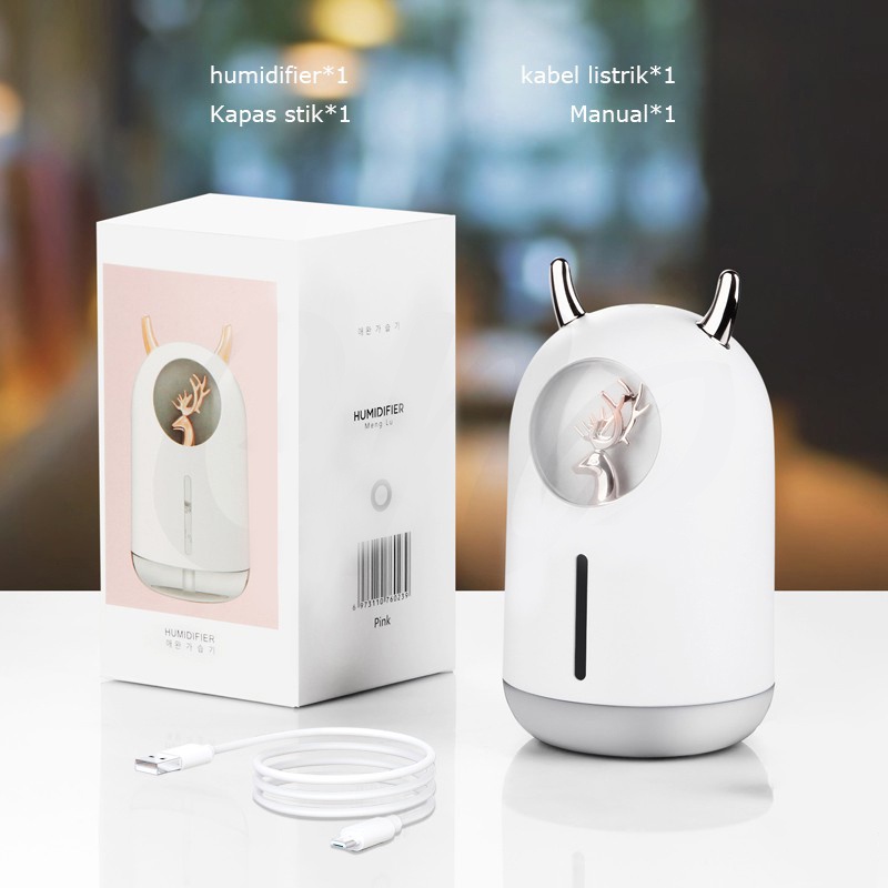 Holiven 100% ORI cute Bear Humidifier 600ML Essential Oil Diffuser Aroma Terapi Pengharum Ruangan