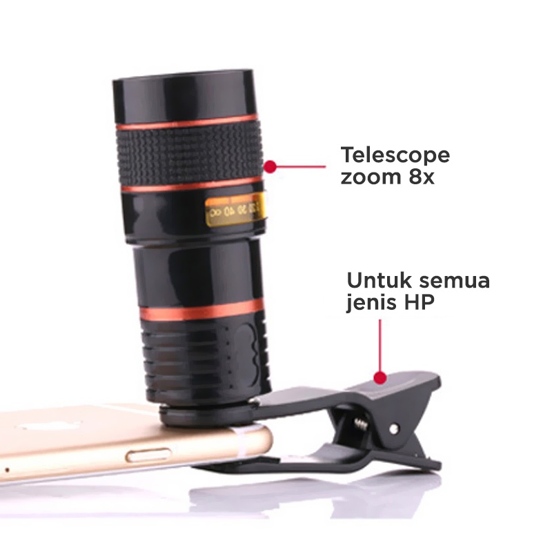 Holiven Lensa Hp telescope zoom clip lens 8X