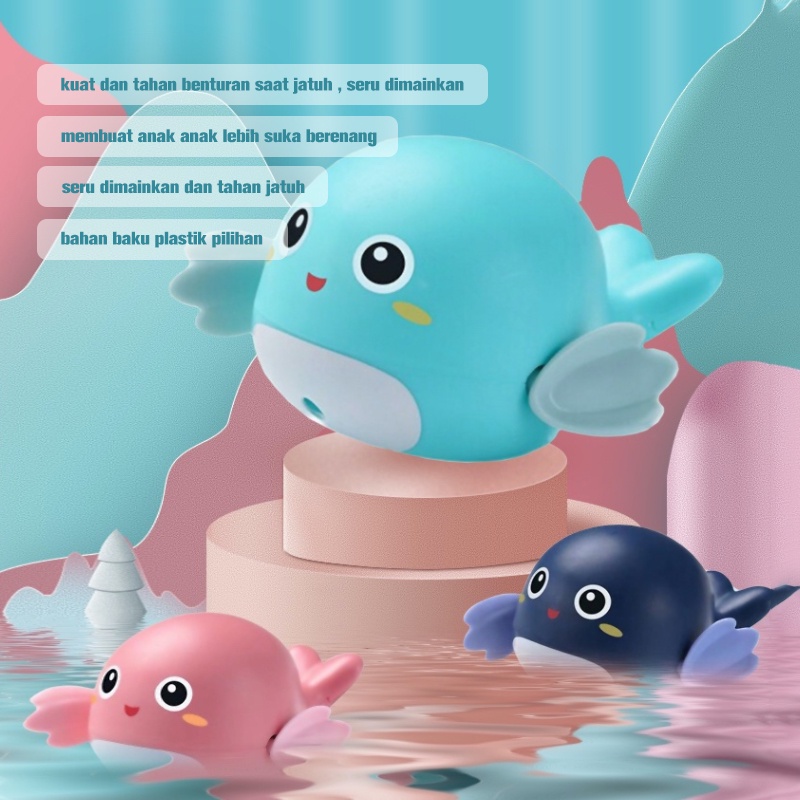 Holiven Mainan Mandi Anak Bayi Bentuk Karakter Hewan Kecil Dapat Berenang