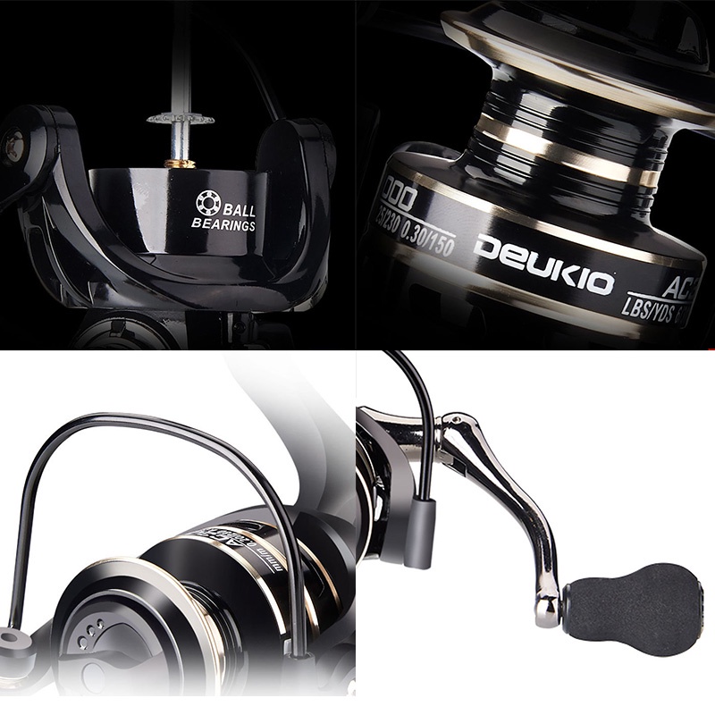 Holiven Alat pancing Reel Metal AC2000 Dengan Kapasitas 5kg
