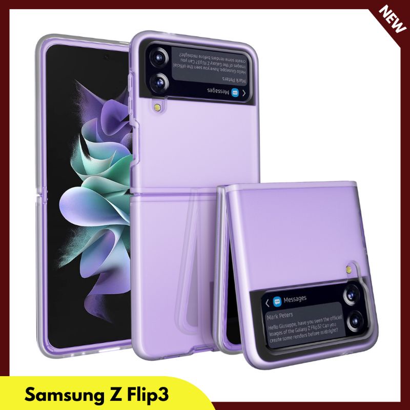 Luxury Hybrid Case Samsung Galaxy Z Flip3 - Z FLip 3 - Clear