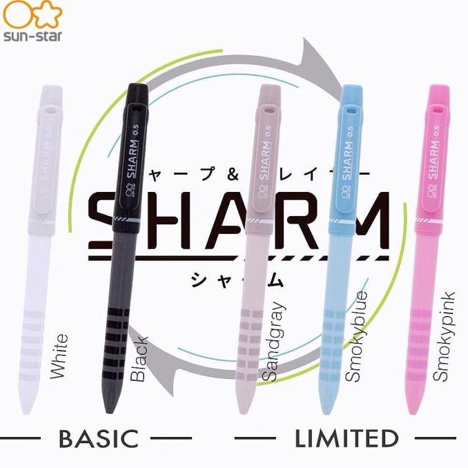 

Sun-Star Sharm Mechanical Pencil + Eraser 2in1 Function 0.5mm 2.0mm
