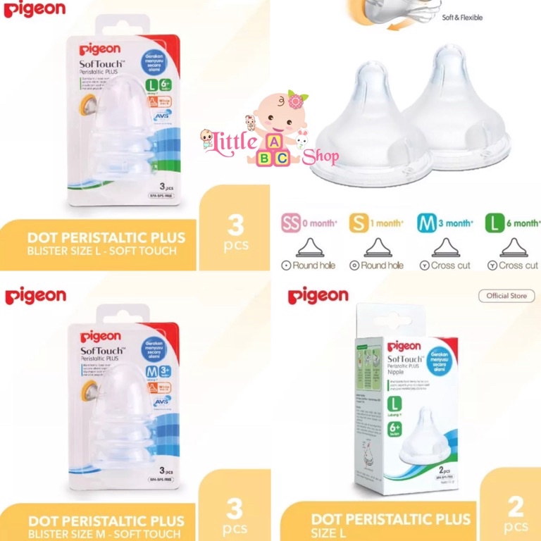 SPECIAL PRICE Pigeon Nipple Wide Neck Peristaltic Plus Nipple / pigeon Dot peristaltic plus nipple /