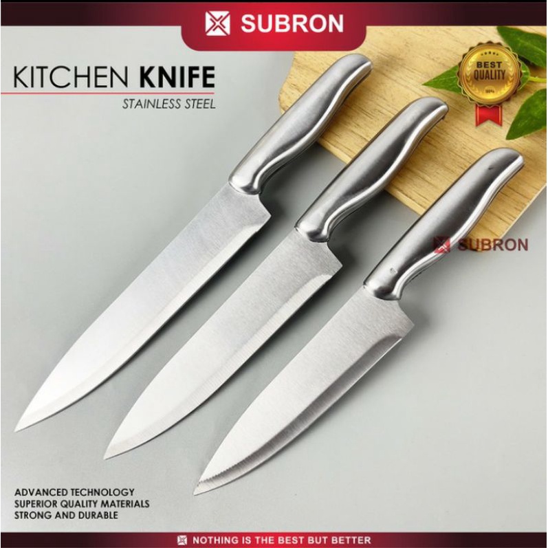 Pisau Dapur Stainless Tebal Subron 28cm 30cm 32cm Kitchen Knife Chef