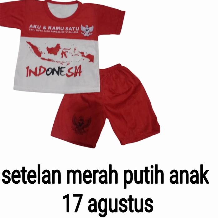 (W✪83㊚) SETELAN ANAK ANAK MERAH PUTIH / BAJU MERAH PUTIH ANAK ANAK / SETELAN ANAK 17 AGUSTUSAN / BAJ