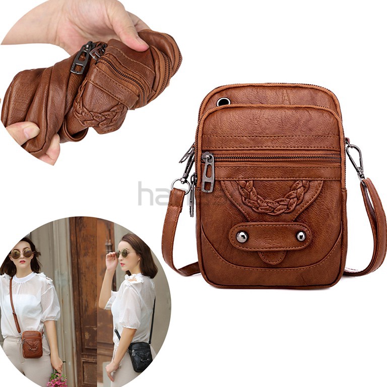 TERPERCAYA Hadiah Gratis Tas HP Wanita Tas Selempang Tad HP Import Murah Tas Selempang Wanita Kulit 