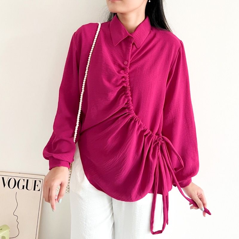 SAIRA BLOUSE SERUT WANITA | BLOUSE WANITA CRINCLE | ATASAN WANITA