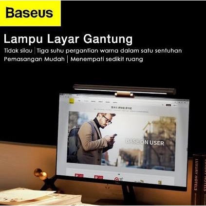 Baseus i-Wok Lampu Monitor Layar Komputer LED Reading Clip Computer