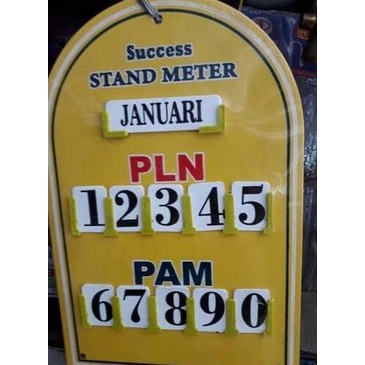 +%+%+%] Papan PDAM PLN. stand meter
