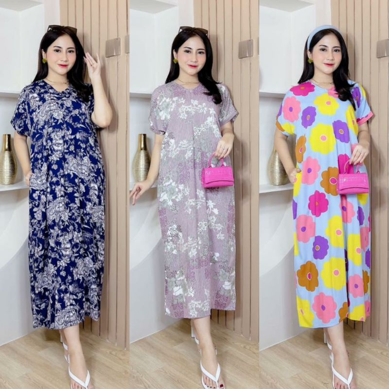 Daster Busui Rayon Sematakaki Adistiroom daster jumbo Ld 120 daster kekinian daster kanaya homewear