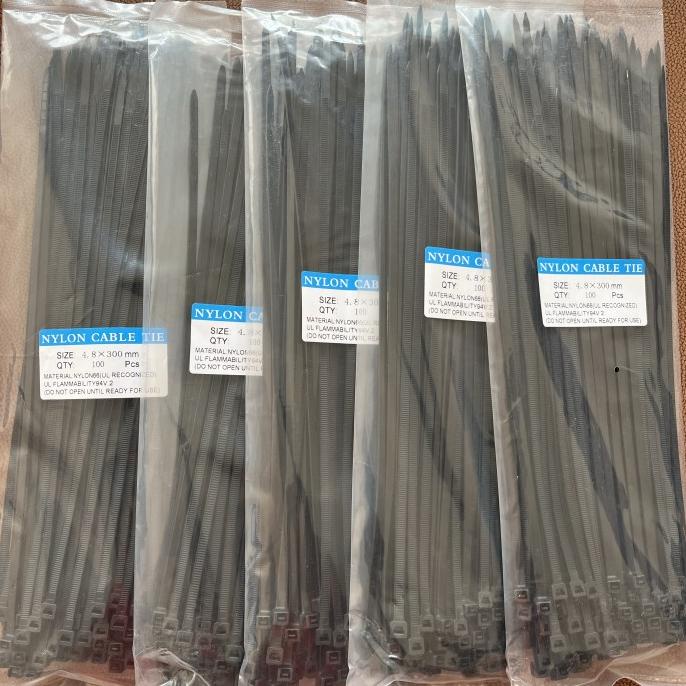 

*****] Kabel Tie 4,8 x 30cm Cable Ties Nylon 4.8 x 300mm Hitam Putih