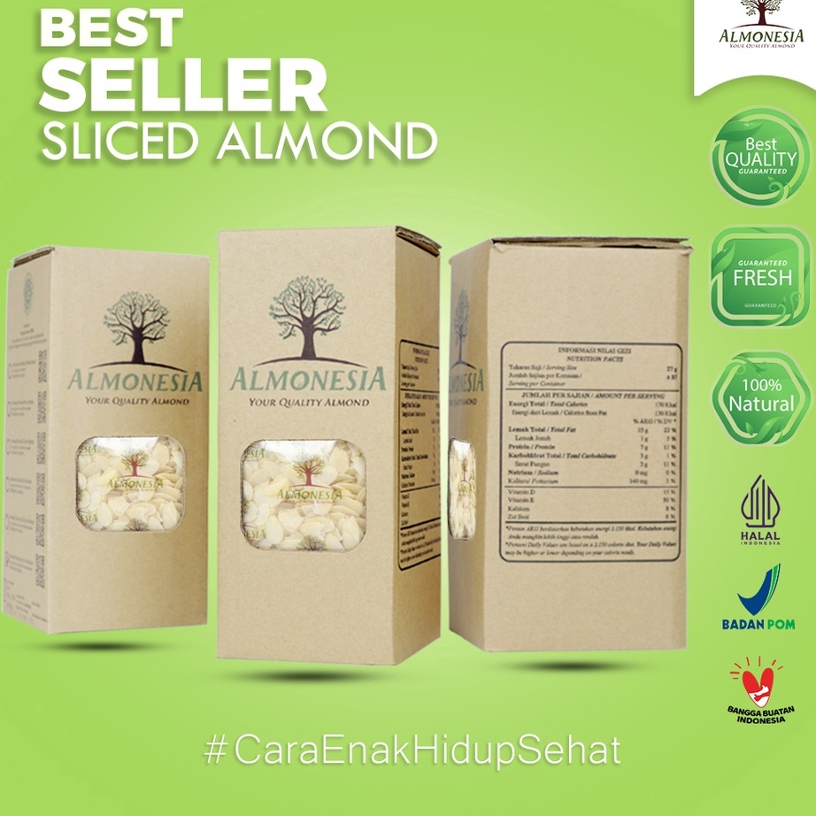 

➥ar Kirim Sekarang❀ Almonesia - Sliced Almond 1Kg (Kemasan 500gr x 2) 093
