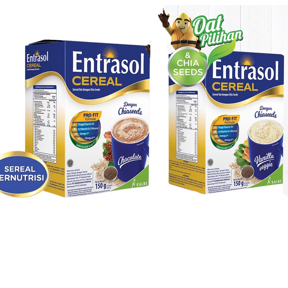 

➶8q Seller✭ Entrasol Cereal 150gr (5 sachet) with Chiaseeds C86