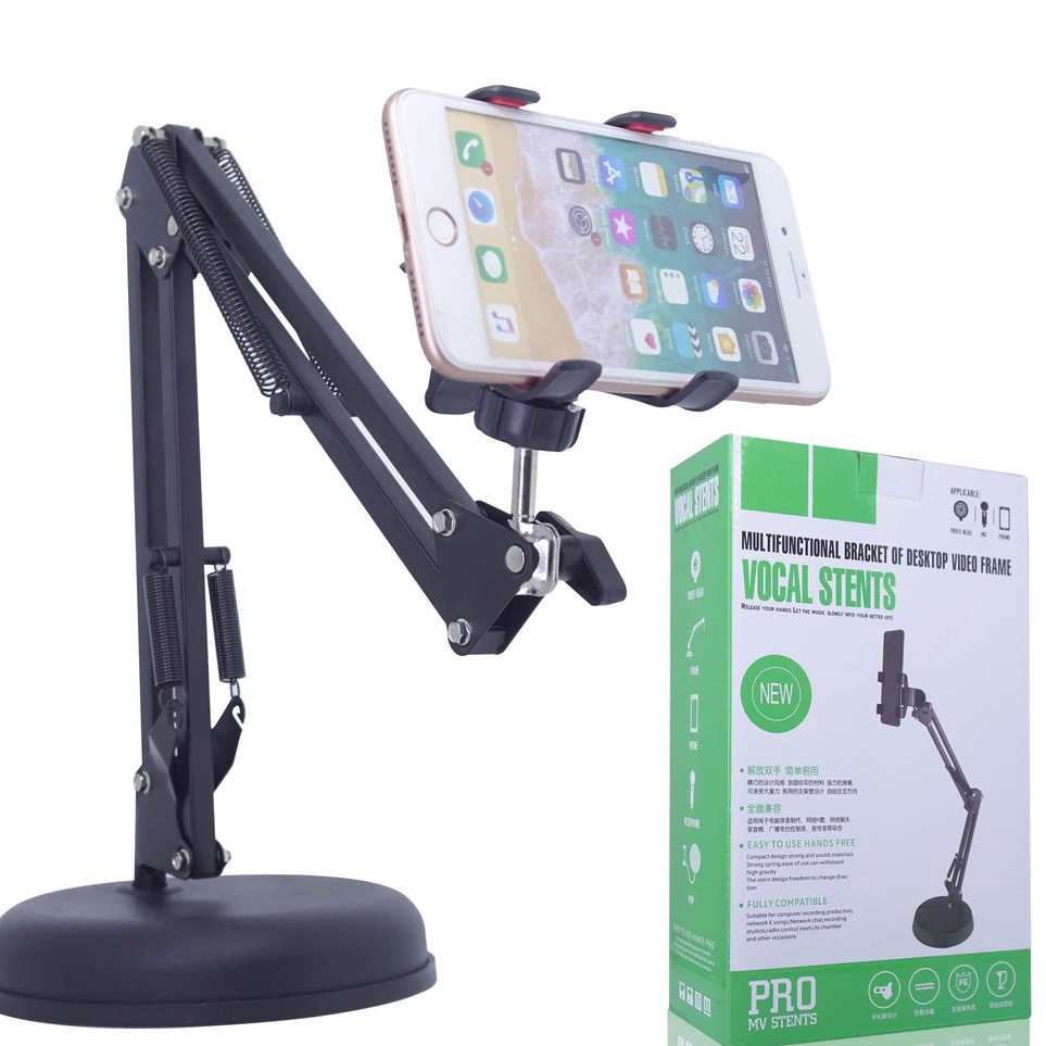 Ready Stock Stand Holder Hp Meja Holder Putar Penyangga Broadcasting Multifungsi DH 201  DH 202  DH 