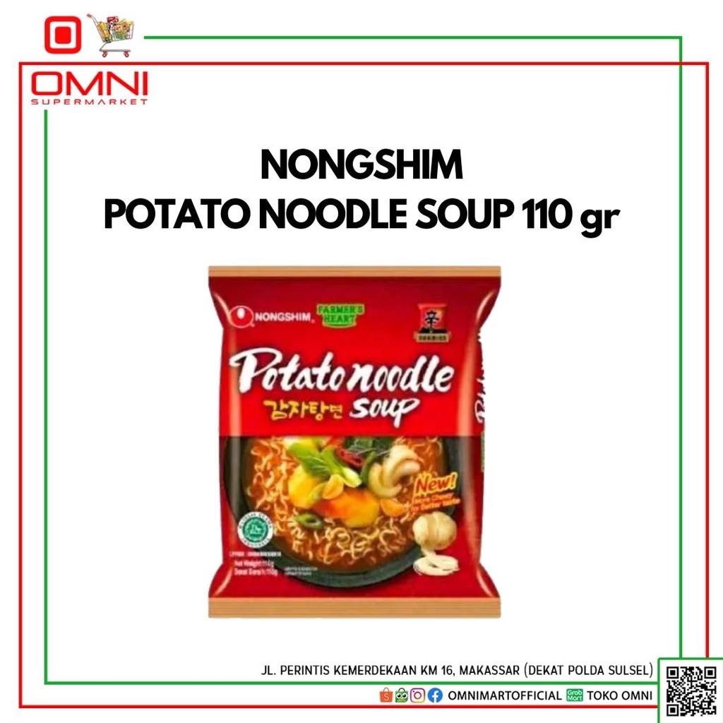

NONGSHIM POTATO NOODLE SOUP 110 GR MIE INSTANT KOREA