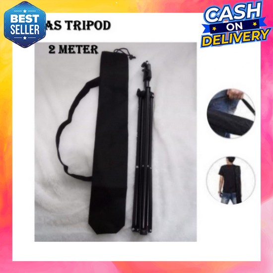 Tongsis Hp Vlog Murah Bluetooth Digital Blue Lampu 1,5 Meter+Led Kamera Handphone Mini Ring Light Tr