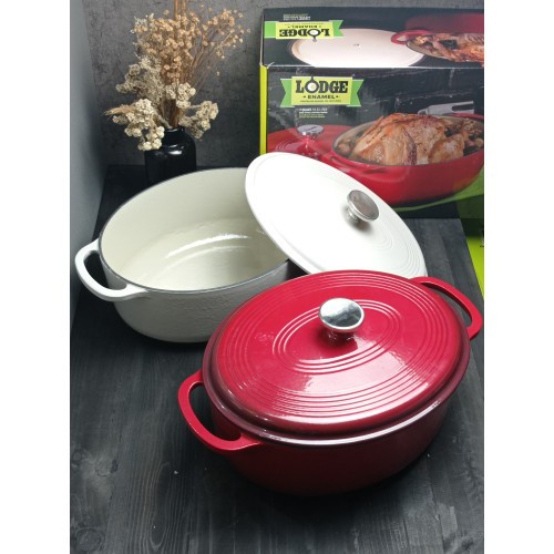 

Lodge Enamel Dutch Oven 7qz Casserole Cast Iron 7L EC7D43 Pot Panci