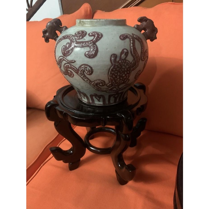 Terlaris Dudukan Guci Tatakan Pot Kaki Kayu Guci Model Tinggi 25Cm