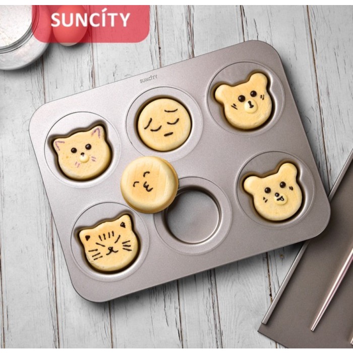 

Loyang Kue Roti Suncity / Suncity 6 Cup Cake Pan With Cover - YC80258