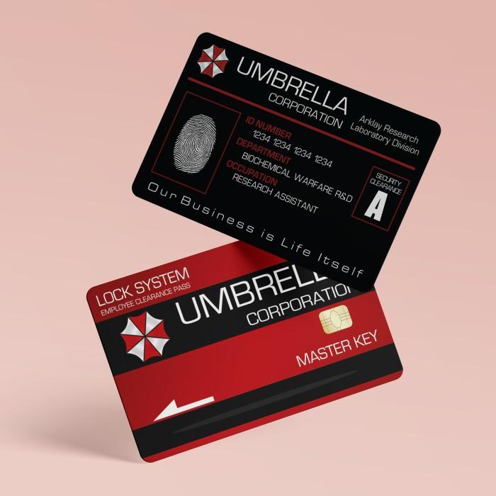 Custom Kartu Emoney Flazz Umbrella Corporation Id Card Resident Evil