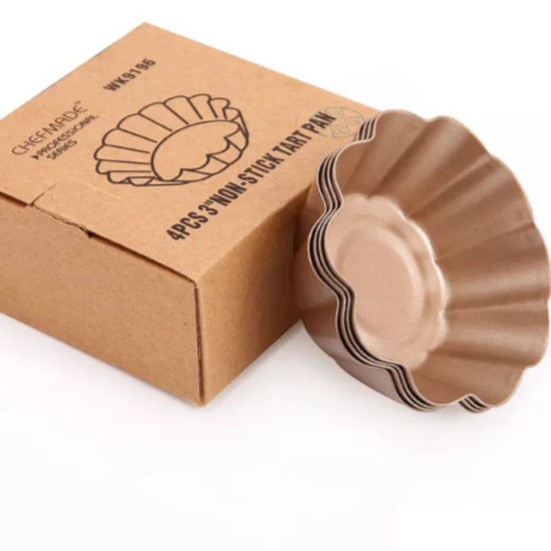 

Chefmade 4 Pcs Cetakan Tart Anti Lengket / Non-Stick Tart Pan - WK9196