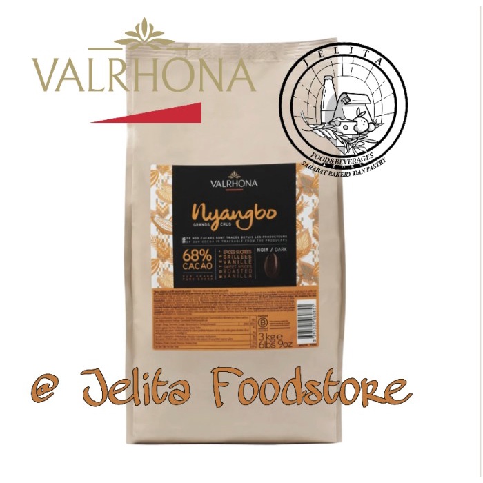 

Valrhona Nyanbo 68% Dark chocolate 3kg - coklat hitam