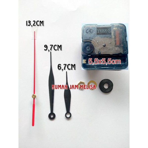 mesin jam dinding y888s sweep jarum standart