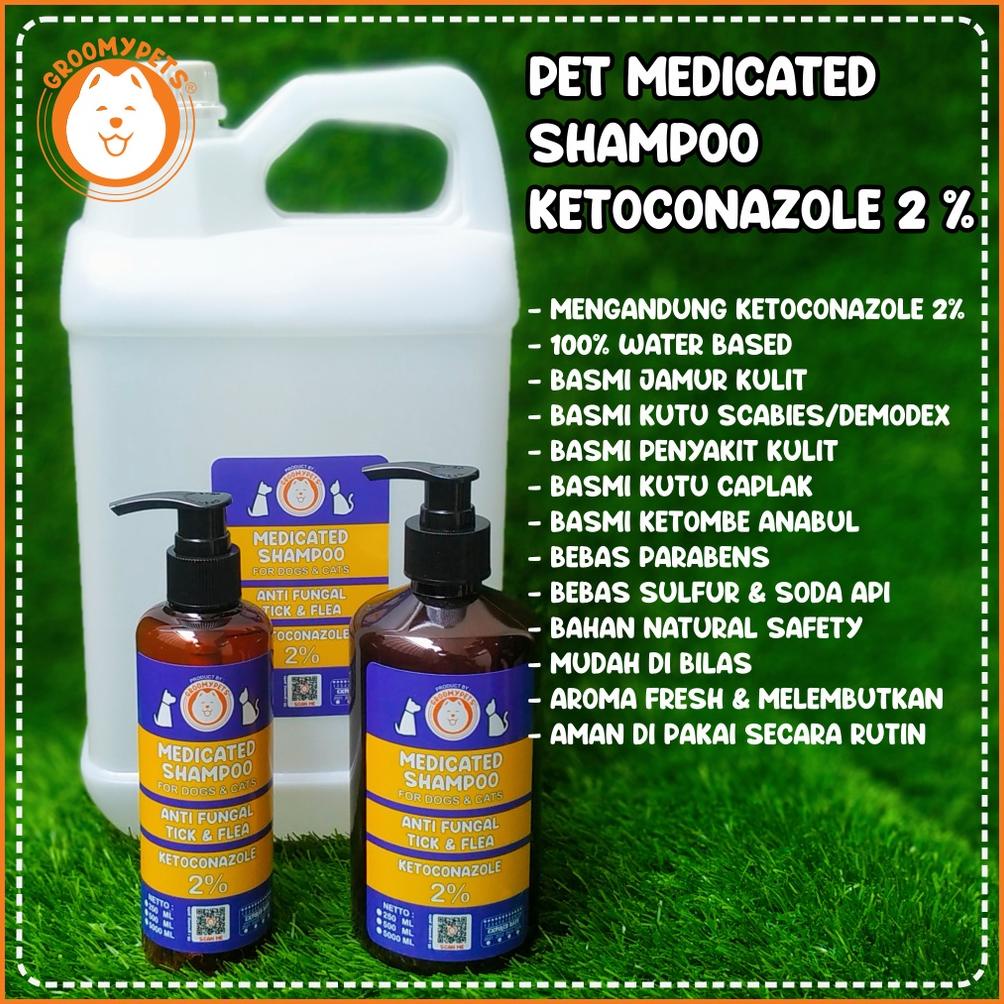 Promo shampoo medicated anjing dan kucing - ketoconazole 2%