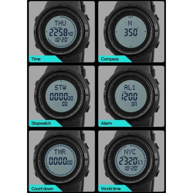 Laris Skmei Jam Tangan Kompas Digital Pria + Kotak Jam Exclusive