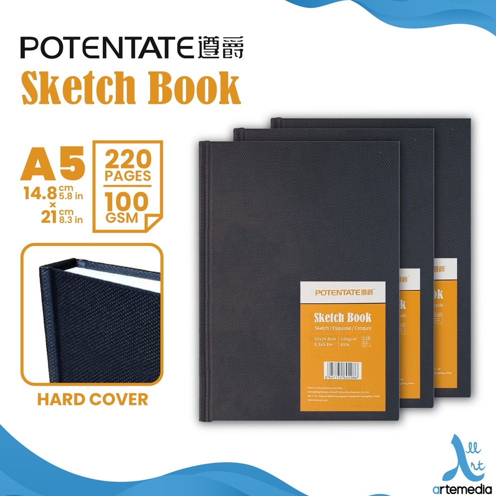 

YQ48 Buku Sketsa Potentate Hard Cover A5 Stitch Bound Sketchbook Harga Murah )V ♪