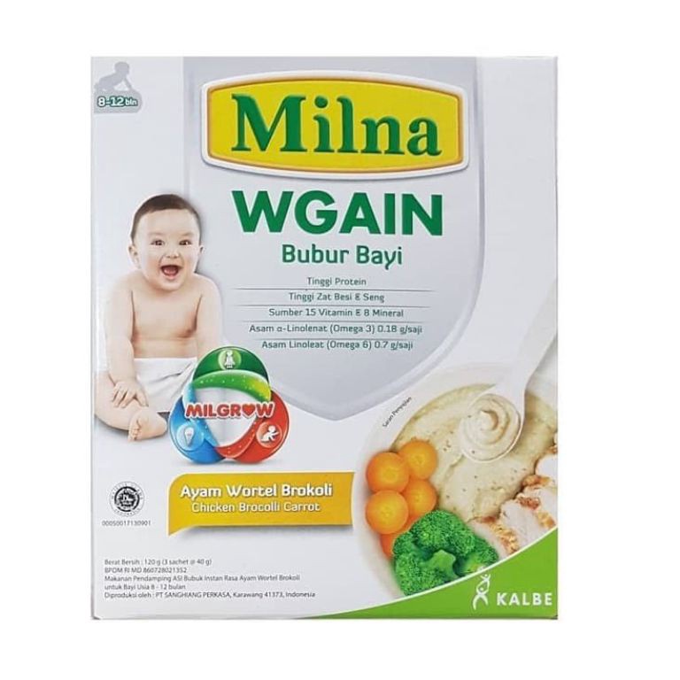 24DV-H MILNA WGAIN 8-12 BULAN BUBUR BAYI PENAMBAH BERAT BADAN ANAK BUBUR SEHAT 8EL