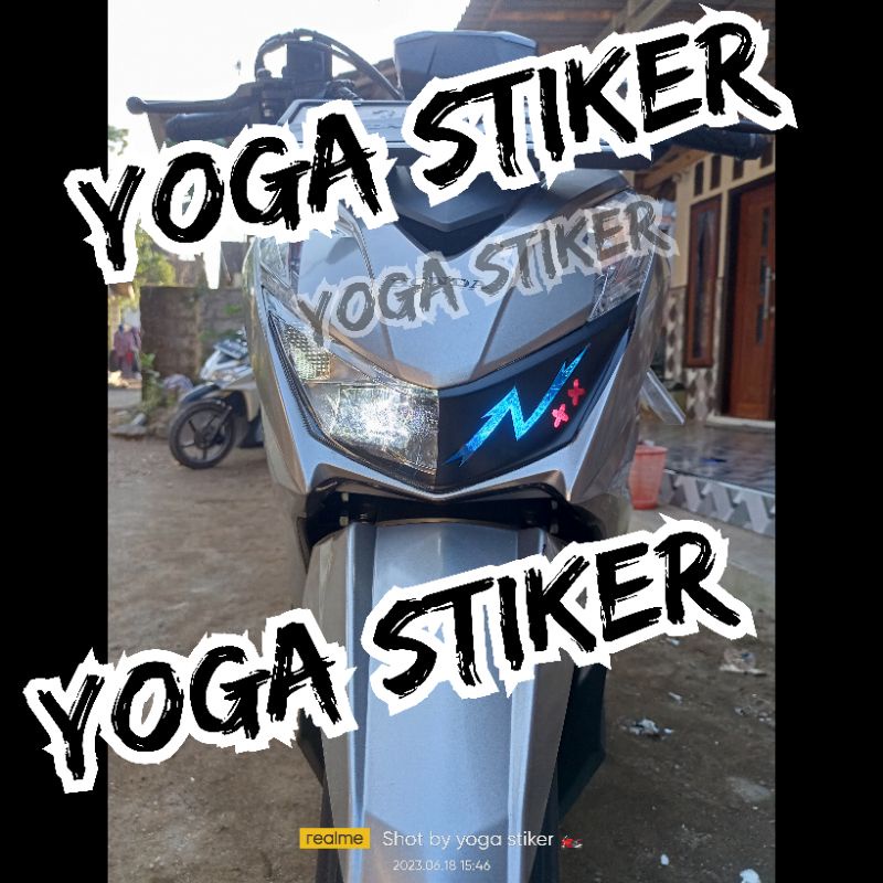 custom stiker lampu depan picex beat deluxe