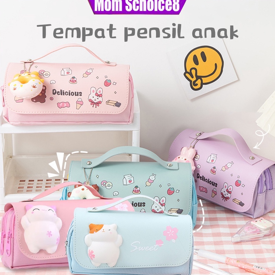 

Kemasan Baru.. momschoice Kotak pensil besar dekompresi/tempat pensil anak/Pensil Case 3D Timbul multi-fungsi PE9