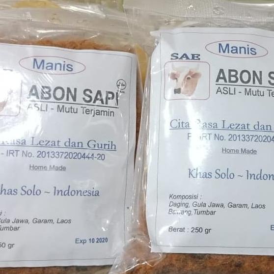 

Abon Sapi Sae Khas Solo