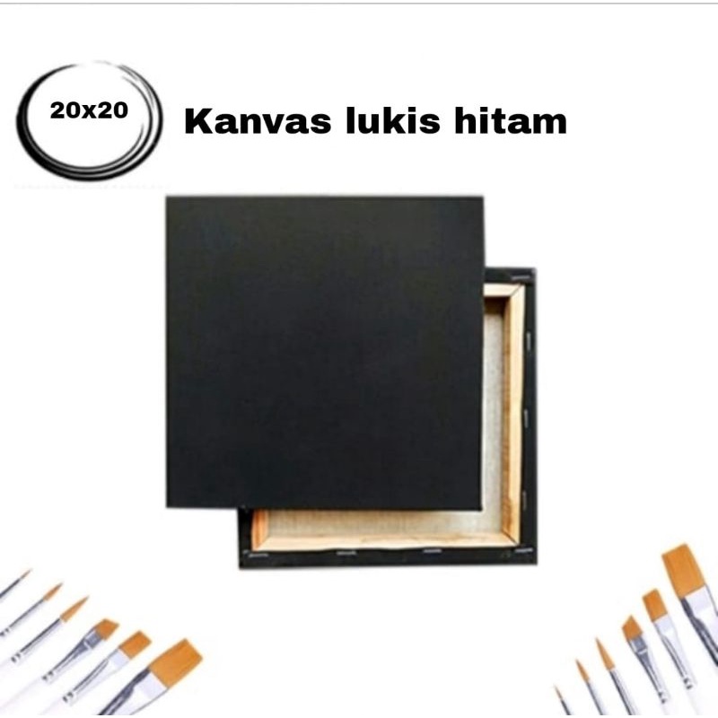 

Kanvas lukis hitam murah berkualitas ukuran 20 cm x 20 cm