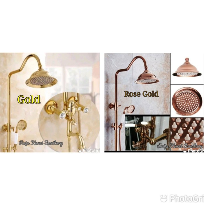 Terlaris Shower Tiang/Column/Panas Dingin/Shower Set/Classic/Gold/Rose Gold